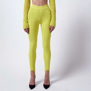Herve Leger Variegated Rib Stirrup Leggings